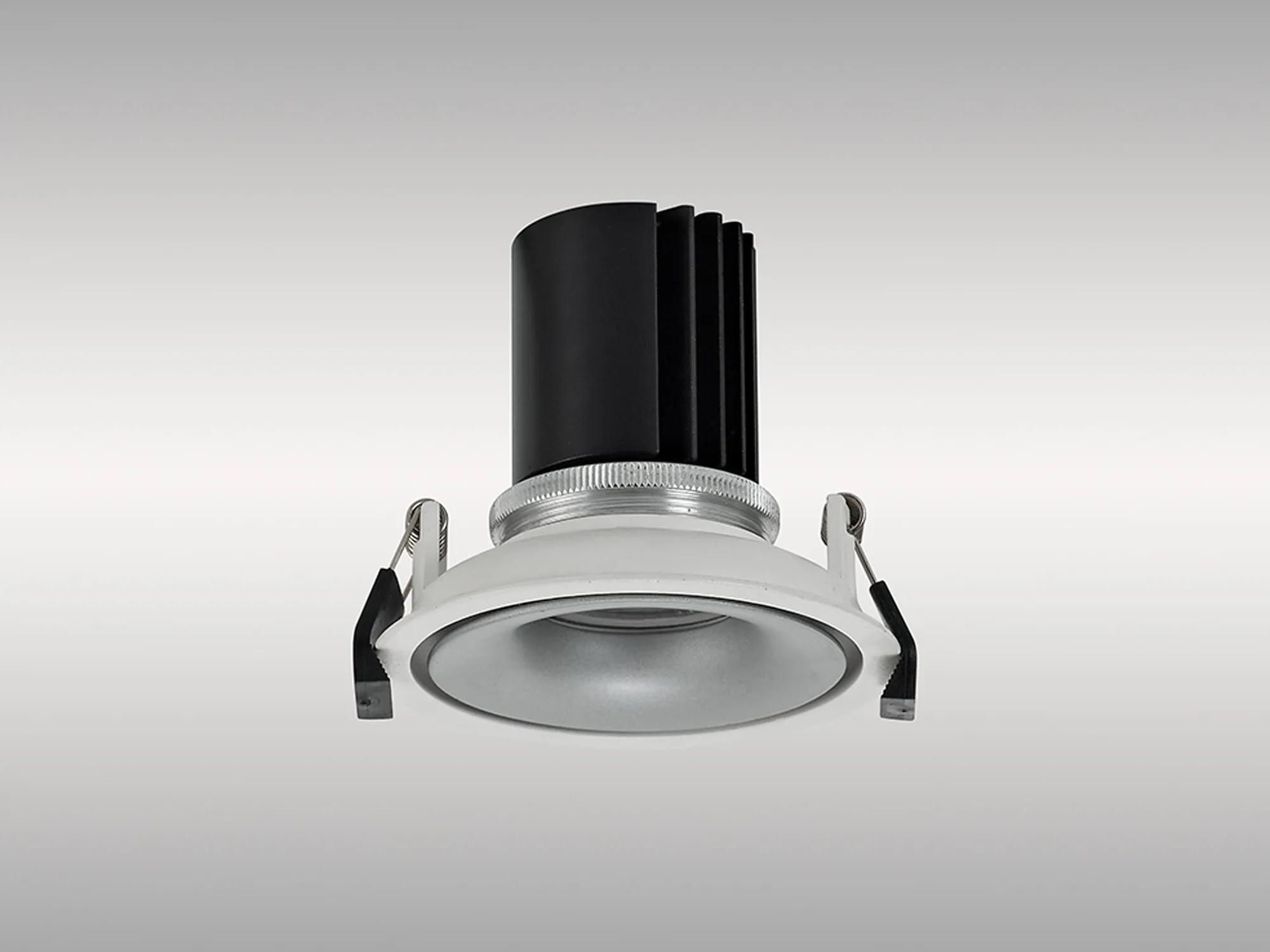 DM202118  Bolor 12 Tridonic Powered 12W 2700K 1200lm 24° CRI>90 LED Engine White/Silver Fixed Recessed Spotlight, IP20